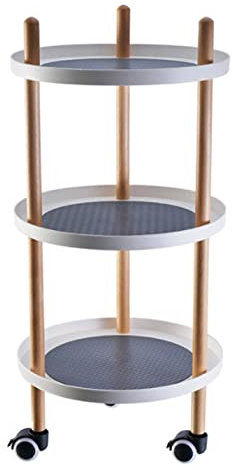 Rangement Chariot Chariot à roulettes à 3 niveaux, chariot de rangement mobile à assemblage facile sur roulettes, chariot utilitaire coulissant, étagères pour cuisine, salle de bain, bureau, buanderie