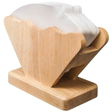 Support de filtre en papier à café, support de récipient en papier filtre à café,Cône filtres papier organisateur support en bois - Accessoires de Bar à café, porte-papier filtre Vintage