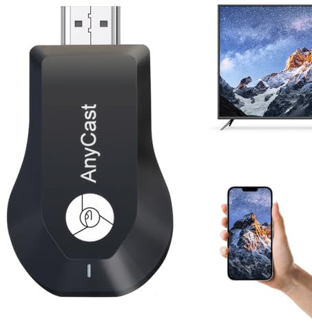 Wireless Display Adapter, 2.4g and 5g Wireless HDMI Dongle 1080p Screen Mirroring Receiver for iPhone, Mac, iOS, Android to TV, Projector, Supports Miracast, Airplay, DLNA
