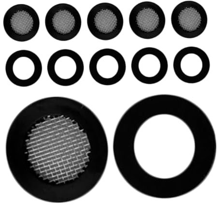 UKCOCO 10pcs Garden Hose Filter Screen Washer Gasket Stainless Steel Filter Hose Washers for Shower Head Replacement Parts for Preventing Leak When Using Fixed Shower Head