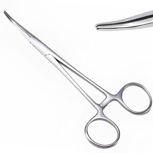 Profesional Curvo Pinzas Pesca, Pinza de Acero Inoxidable, Pinzas para Quitar pelos de Animales, Removedor de Anzuelos, suministros para mascotas