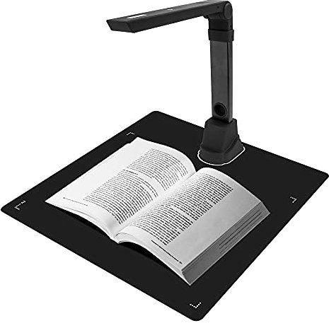 16MP Book Scanner, Capture Size A3/A4 Document Scanner, Smart Multi-Language OCR, Convert to PDF/Word/Txt/Excel on Windows and on Mac System Foldable & Portable Document Camera for Teachers