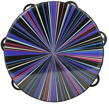 Orff-Musikinstrumente, 8 Zoll, Tamburin, Percussion for Kinder, Farb- und Klangerkennung, Rassel, Klingel, Aufklärung(Blue)