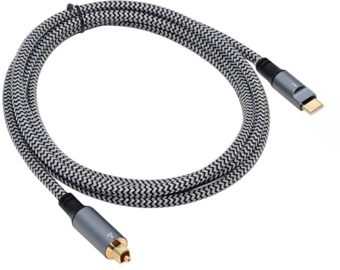 chenyang Câble audio optique USB vers USB C mâle vers Toslink mâle pour musique/jeux/film/TV 1,8 m