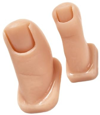 LIFKOME 2 Stück Silikon Übungsfuß Zehen Nageltraining Langlebige Formstabile Fake Fingers für Nageldesign für Acrylnägel und Nail Art Malerei Beidseitige Praxis für Maniküre Übungen