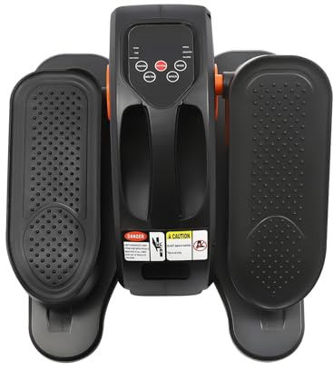 Mini-Ellipsentrainer,Unter dem Schreibtisch Ellipsentrainer, Elektrischer Ellipse-ntrainer mit Fernbedienung,Einstellbaren Geschwindigkeits,für Jugendliche und Erwachsene (Orange)