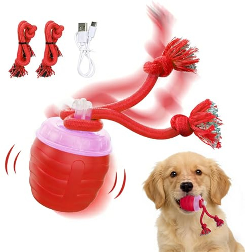 Fitooles Automatisch gerollter Haustierball für Hunde mit Touch-Aktivierungen und Vogelzwitscher-Geräuschen, um die Jagd zu stimulieren und zu spielen, Indoor-Outdoor-Spielzeug