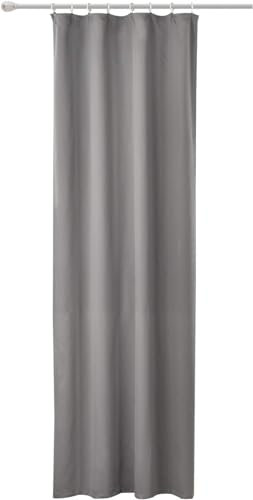 WOLTU Tende Opache, conveniente per camera da letto/soggiorno/biblioteca, con Occhielli Tenda Drappeggio Oscurante per Finestra Termica Isolante 1 Pannelli Grigio scuro 135x225cm