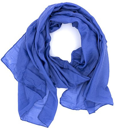 DOLCE ABBRACCIO by RiemTEX WILD CAT Damen Schal Halstuch Tuch aus Chiffon für Frühling Sommer Ganzjährig (Blue Jeans)