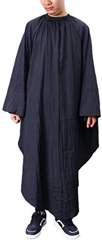 Frcolor Salon Home frisör frisör klänning professionell tyg hår cape med ärmar frisör hår cape (svart)