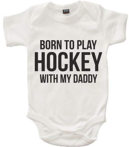 Body pour bébé Edward Sinclair « Born to Play Hockey with My Daddy »