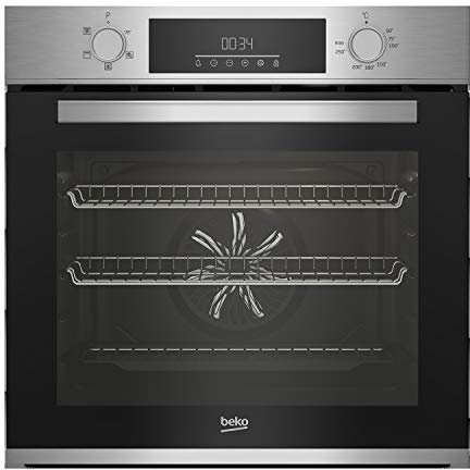 Beko 66L Electric Built-in Single Oven with Steam Cleaning - Stainless Steel