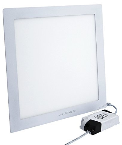 Long Life Lamp Company 24w LED Square Recessed Ceiling Light Flat Panel Cool White 6500K Super Bright 300mm x 300mm