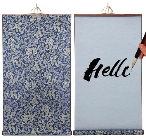 Agatige Panno per scrittura ad acqua, strumento riutilizzabile per esercitarsi nella calligrafia Strumento per calligrafia cinese in tessuto non tessuto broccato Cancelleria per studenti principianti