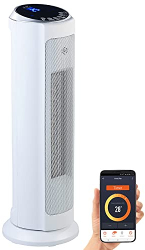Sichler Haushaltsgeräte Heizlüfter WiFi: WLAN-Keramik-Heizlüfter, kompatibel zu Amazon Alexa & Google Assistant (mit Alexa steuern, Elektro, Heizer)
