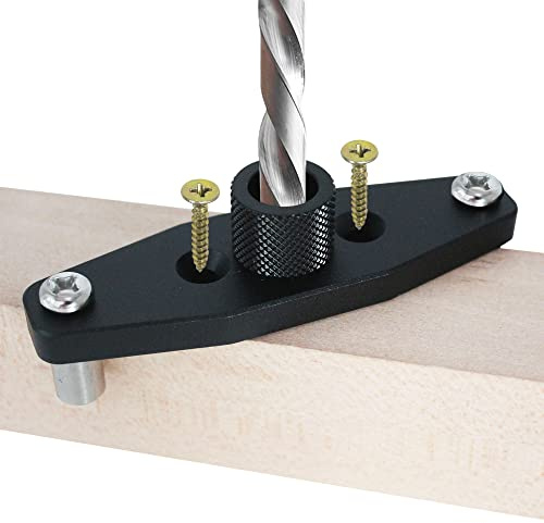VANROUG Kit di tasselli autocentranti, set di strumenti professionali per la lavorazione del legno fai da te, maschera per foro per mensola galleggiante, guida per trapano per foratura e marcatura