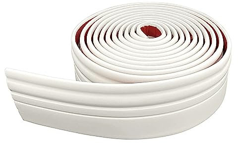 Flexible Foam Baseboard Molding Trim, 6.1 Inch x 20 Feet Peel and Stick Vinyl Wall Base Cove Base, Flexible Caulk and Trim Strips for Floor Wall Base and More