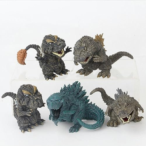 EyLuL 10cm.5pcs/Set Godzilla König der Monster Anime Figur Statue Ornament, Home Decor Sammelfigur