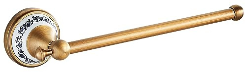 Barre Porte-Serviettes pour Salle de Bain en Laiton Bronze Antique, Support Mural antirouille, Accessoires de Salle de Bain, Porte-Serviettes, Design Porcelaine