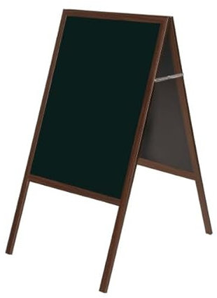 Bi-Joy Schwarze Kreidetafel mit Kreide-Effekt, doppelseitig, Holzrahmen, 90 x 60 cm