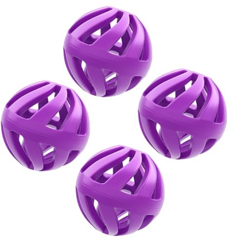 ShakeNext® | 4 Stück Kunststoff Mixball für Sport Fitness Eiweiß & Protein-Shaker, Schüttelkugel, Blender Ball für Gemischte Getränke (Lila)