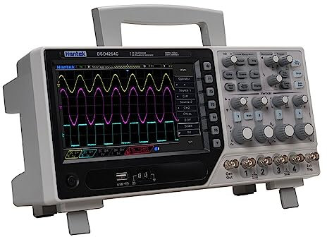DSO4254B Oscilloscopio a Memoria Digitale 250MHz 4 Canali Frequenza di Campionamento 1GS/s Oscilloscopio Portatile Spina UE