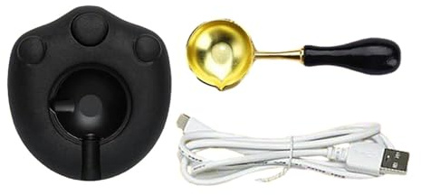 Almencla Elektrischer Wachssiegelwärmer, Wachssiegelset Zum Schmelzen von Wachs, DIY