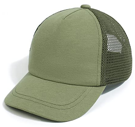 Cysocool Unicolor barn nät basebollkeps 2-5 år flickor pojkar golf visir tennis cool hatt lastbilskeps anti-UV barn sommar solskydd hatt spetsig snapback keps sport löpning keps strand solhatt, gRÖN,