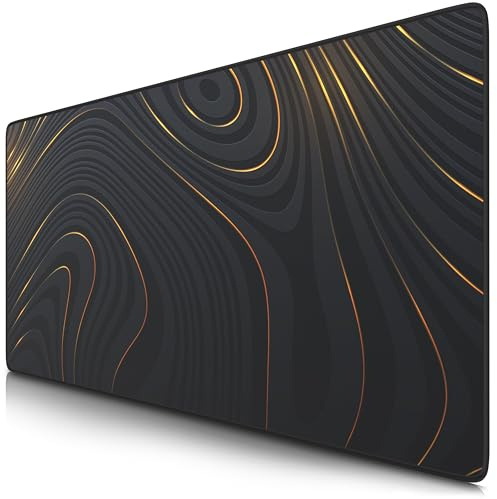 TITANWOLF - XXL Mouse Mat - Mouse Pad 900 x 400 x 3mm –Speed Gaming Mouse Pad - Extra Large - Table Mat Large Size - improved Precision and Speed – Design bstract Lines #2
