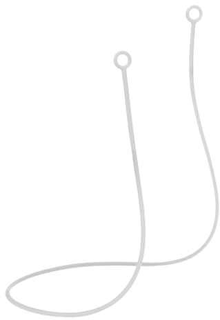 Earplugs Connector Cord, 18.9in Silicone Ear Plugs Strap Earplug Lanyard with Clasp Anti-Tug Ear Plugs for Earplugs with Detachable Removable Tips Chain Preventing Earplugs from Falling(White)