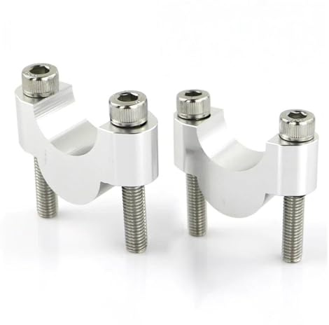 Torretas Manillar Elevadores Montaje Barra Gruesa Manillar 22mm 7/8 Palanquilla CNC Para XL1000V Para VTR1000F Para CBX 750 Para FMX 650 Para NT650V Para NX 650 Elevador Manillar Moto(Silver Riser 20m