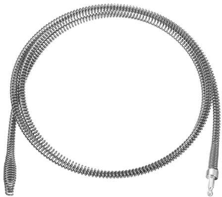 sourcing map 1 removedor de obstrucciones de drenaje de 78.7 pulgadas, 2 m, 10 mm de grosor, cable de resorte con conector de taladro eléctrico, serpiente de fontanería para fregadero de cocina,