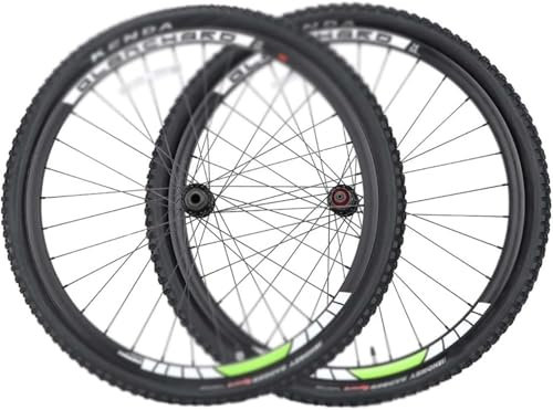 Juego de Ruedas para Bicicleta de montaña de 29 Pulgadas, Eje pasante de liberación rápida Delantero y Trasero, Juego de Ruedas para Bicicleta de montaña con neumático Exterior de 29 x 2, llanta con