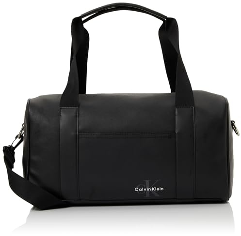 Calvin Klein Jeans Herren Mono Logo Duffle 42 LV04G3054G Duffle, Schwarz (Black), One Size, Schwarz (Black), Einheitsgröße, Reisetasche