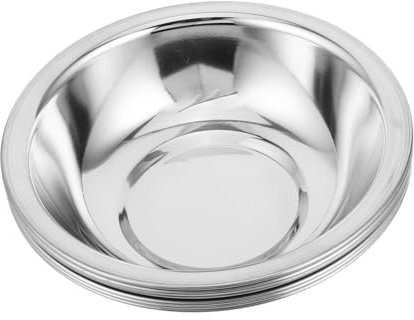 SECFOU 6piezas Recipientes Pequeños Inoxidable Tazones Para De Metal Lavadero De Cocina Reutilizables Para Ensaladas Preparar Alimentos De Espacio