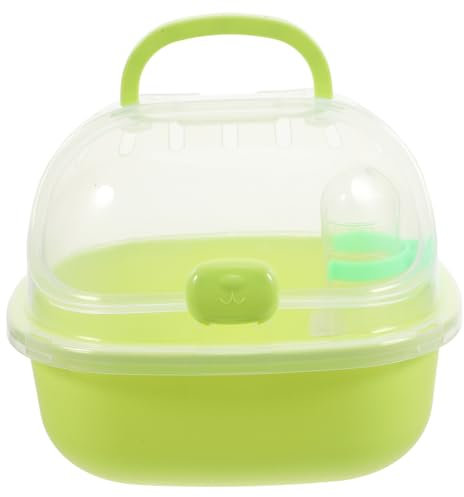 EXAOMBLE Cage De Transport pour Hamster Boîte De Transport Portable De Voyage pour Petits Animaux Cage Transparente pour Rongeurs Équipement De Sortie Pratique