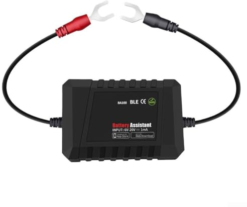 Car Battery Monitor Digital Tester, Real Time Battery Health Detector With BT Compatible App For Smartphone Multi Device Support Black