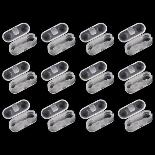 Roller Blind Cord Connector Clips, Replacement Pull Ball Chain Connector fits 4.5mm Roller, Roman and Vertical Blinds, 12 Pcs Plastic