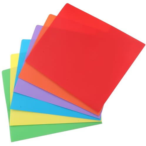 JECOMPRIS Lot de 6 Chemises de Classement A4 à Deux Pochettes en Plastique Coloré, Dossiers de Bureau et Scolaire avec Pinces Doubles pour Documents, pour Organisation et Voyage
