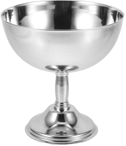 IMIKEYA Coupe à Dessert en Acier Inoxydable Argentée | Surface Antiadhésive, Nettoyage Facile, Usage Polyvalent pour Fêtes, Réunions Familiales et Restaurants