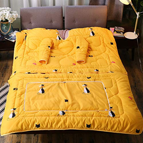 VOCD Lazy Quilt, Warme Decke Mit Ärmeln, Multifunktionale Super Soft Comfort Bettdecke Winter Quilt Jacke Für Home Winter Nap Office Auto Schlafzimmer