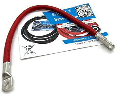 Exoda cavo batteria 25mm² 30cm M6 rosso flessibile 99 percento rame