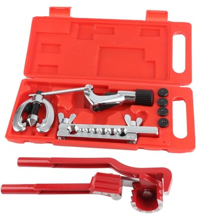 Cocoarm Bremsleitung Bördelgerät Rohrschneider Set mit 11-teiligem Rohrreinigungswerkzeugen für Bremsleitung, Verlängerungsrohr Reparatur-Set für Bremsenbrenner Bördelwerkzeug Bördeln Rohrschneider
