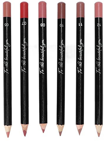 3 Colocaciones para Elegir el Juego de Lápices de Labios, Delineador de Labios de 6 Piezas para Mujer, Lápiz Labial Profesional Impermeable Mate de Larga Duración, Cosméticos(conjunto 03)