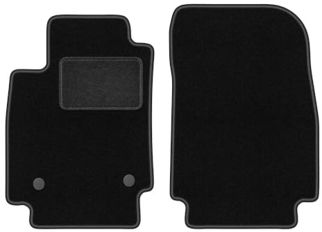 Velours-Fußmatten vorne passend für Renault Captur 2013-2019, Schwarz, LUX | passend für SUV; Velours-Teppich (Polypropylen), ca. 6,5 mm; rutschfest, vormontierte Befestigungen (Typ RN)