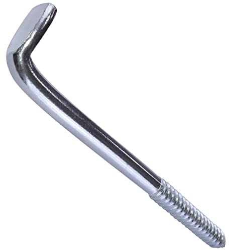 AERZETIX - C56956 - Satz von 10 - Holzschrauben mit gewinde - schraubhaken typ L für holz - mit holzgewinde - Ø10x140mm - aus verzinktem stahl metall - heimwerker renovierung montagewerkzeug