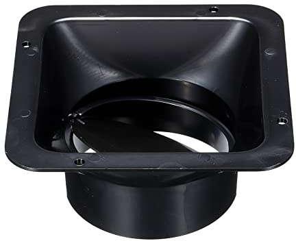 PATIKIL 4 Duct Connector Flange ABS Square Air Ventilation with Duct Valve