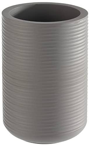 APS 36123 - Refrigeratore per bottiglie in calcestruzzo scanalato – con fondo delicato sui mobili – per bottiglie da 0,7 – 1,5 litri – Ø 13/10 cm, altezza 19,5 cm, grigio