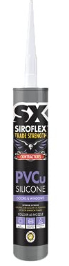 Siroflex PVCu Silicone White 300ml, PVC Windows, Doors & Roofline | Specially formulated for PVCu. UV, water & moisture resistant. Ideal for windows, doors & roofline