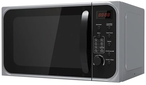 SIA FCM25SI 25ltr Freestanding Combination Microwave Oven, Digital Display, 5 Power Control Levels 900w in Silver
